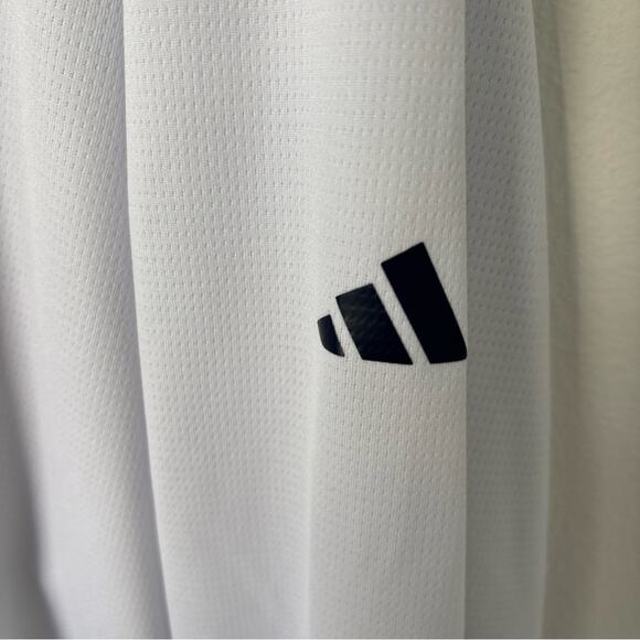 Adidas Lightweight Men's White Half-Zip size L - Picture 3 of 5